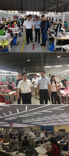 江蘇海企國(guó)際股份王遠(yuǎn)見(jiàn)總裁一行赴緬甸工廠考察，深化皮革制品全球銷(xiāo)售布局